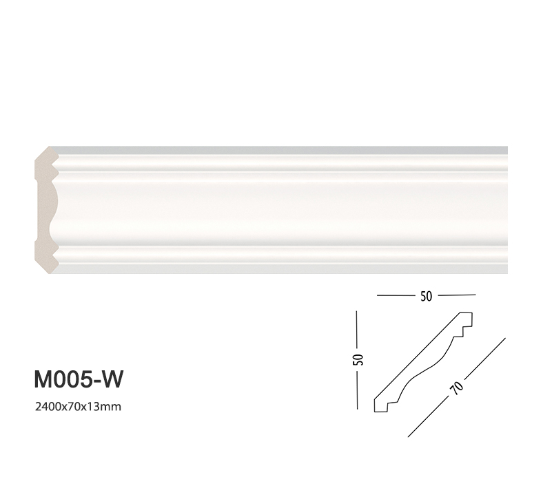 Phào chỉ trắng trơn m005-w