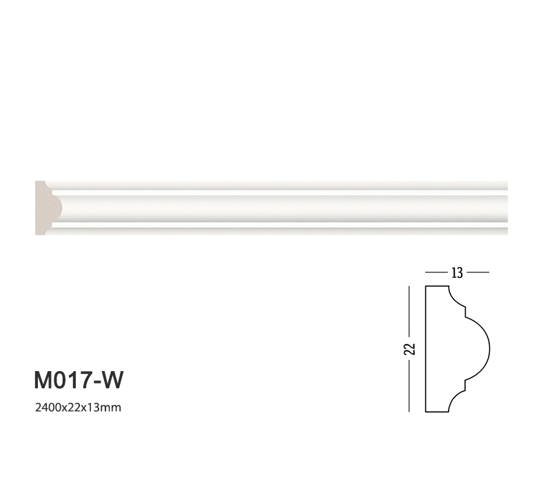 Phào chỉ trắng trơn m017-w