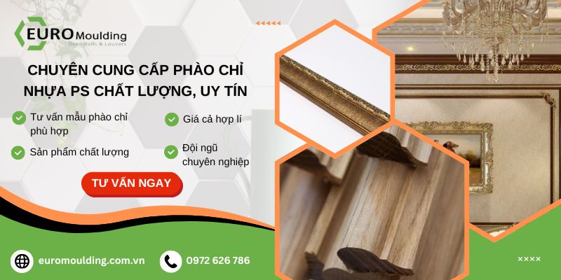 EURO Moulding chuyên nhận thi công phào chỉ nhựa PS cao cấp